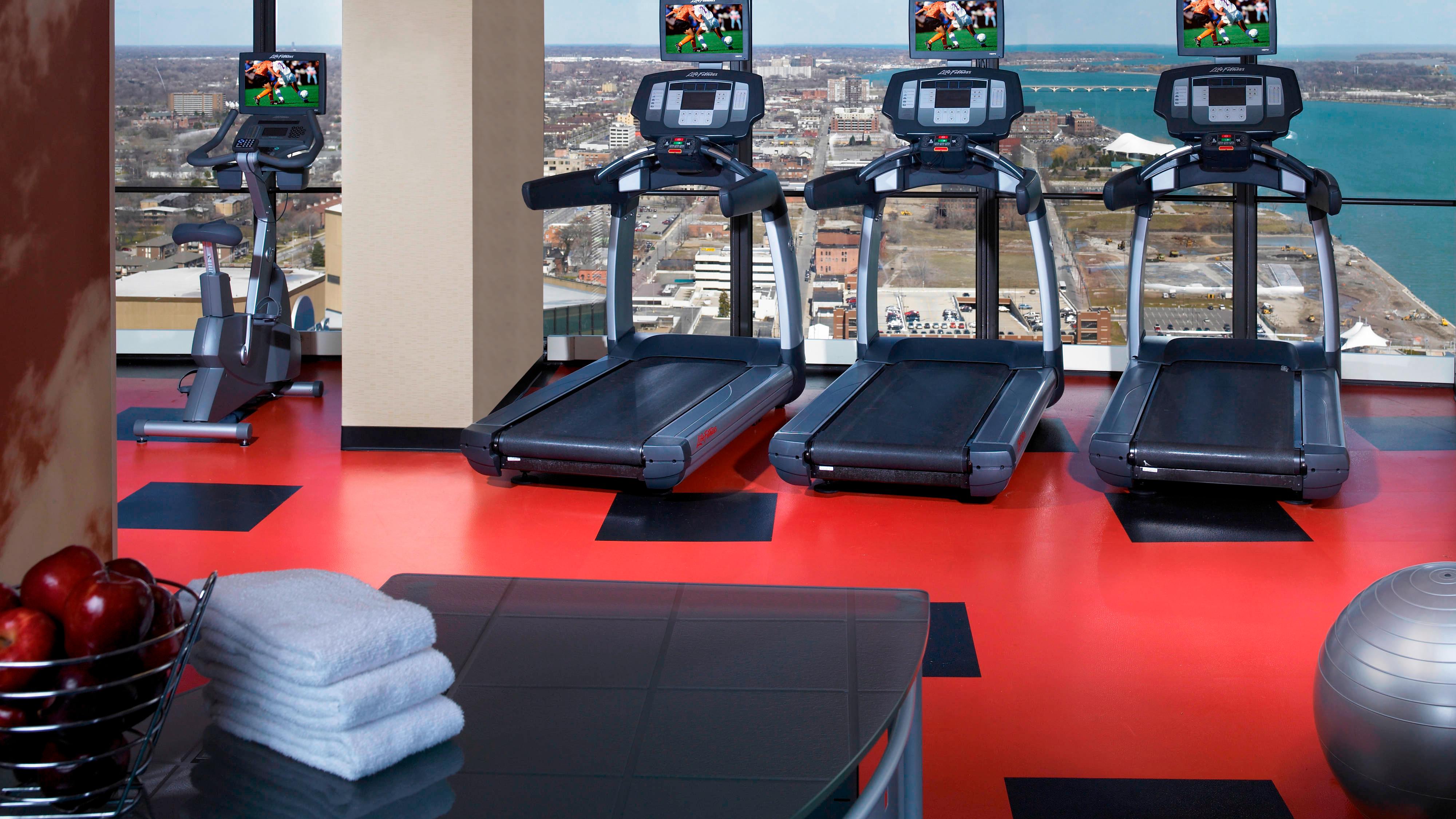 Fitness center at Detroit Marriott at the Renaissance Center