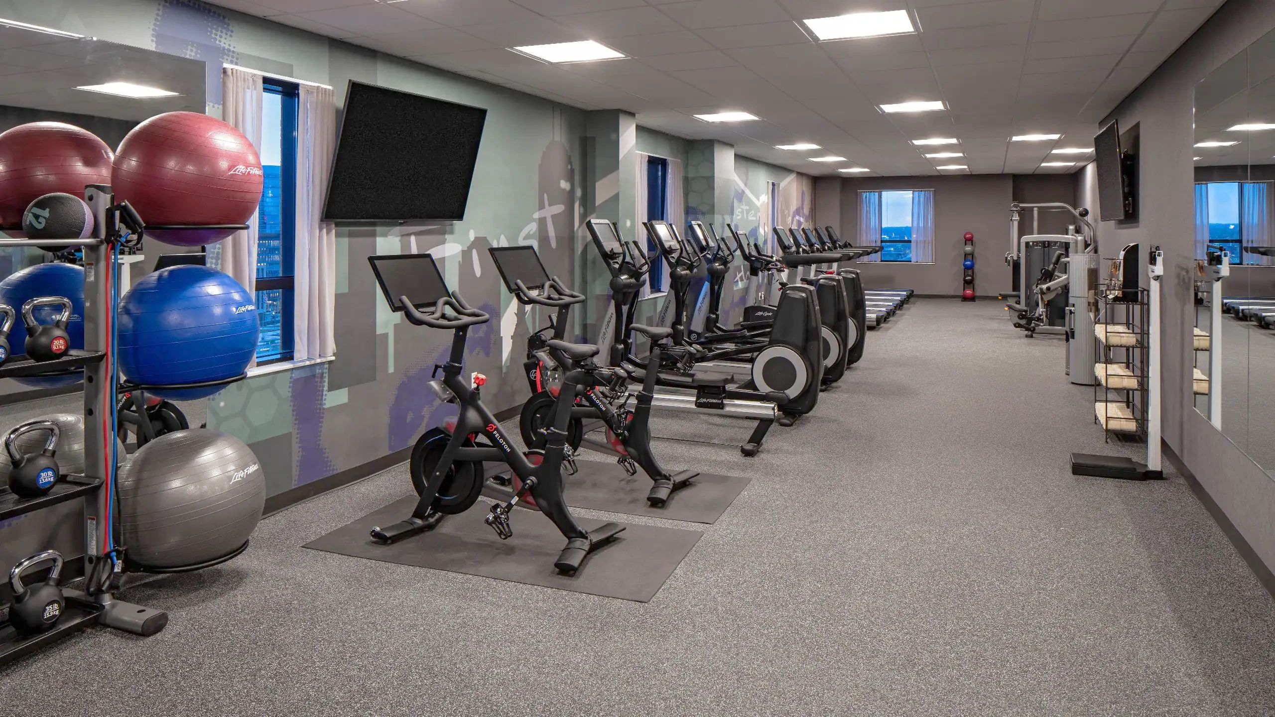 Fitness center at Hyatt Place Indianapolis Downtown