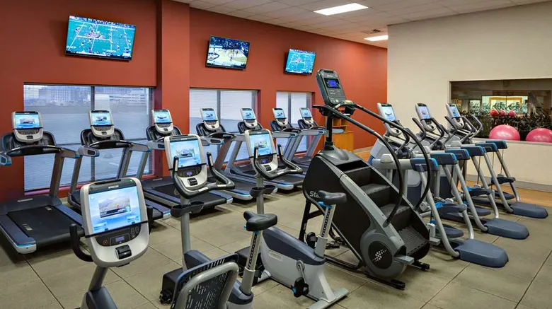Fitness center at Hilton New Orleans Riverside