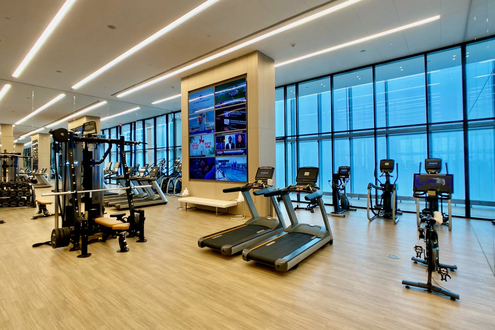Fitness center at Four Seasons Hotel Philadelphia at Comcast Center