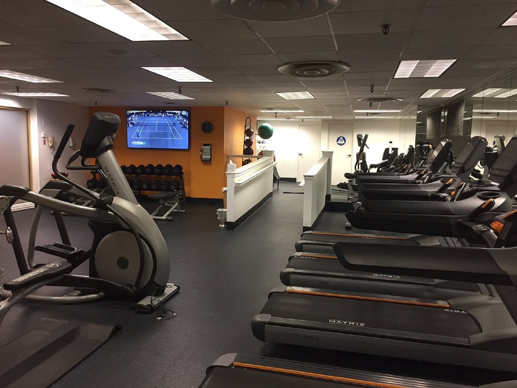 Fitness center at Fairmont Dallas
