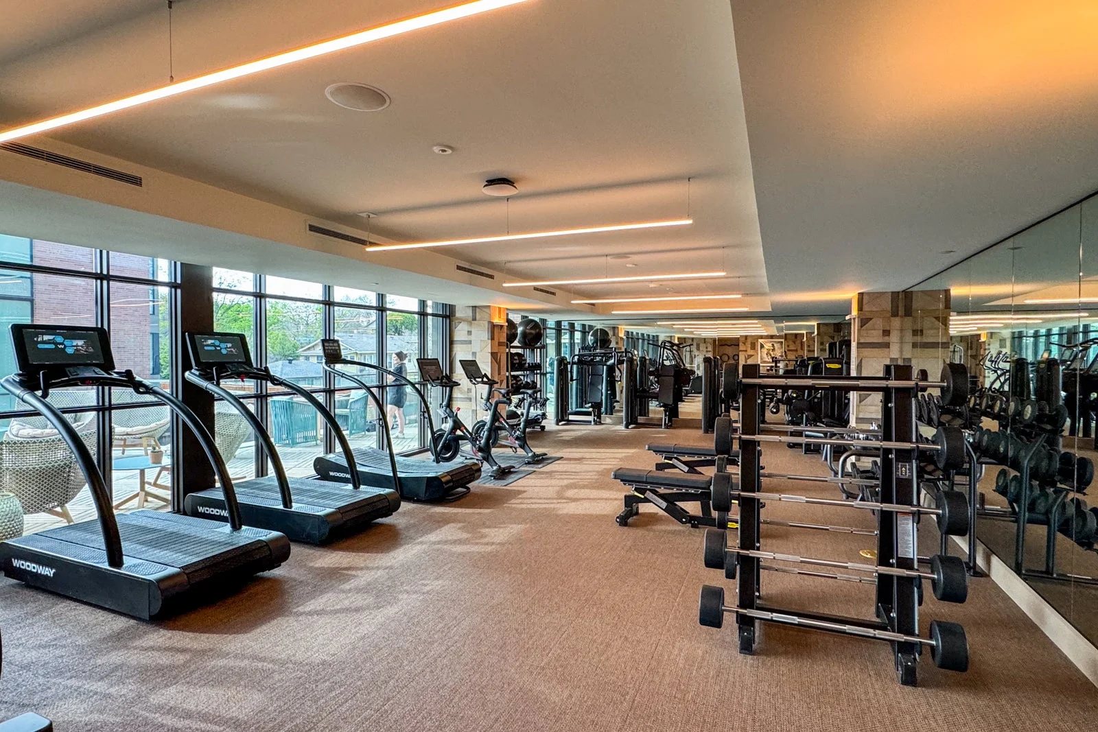 Fitness center at Bowie House, Auberge Collection