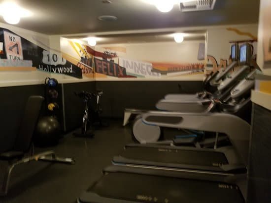 Fitness center at Freehand Los Angeles
