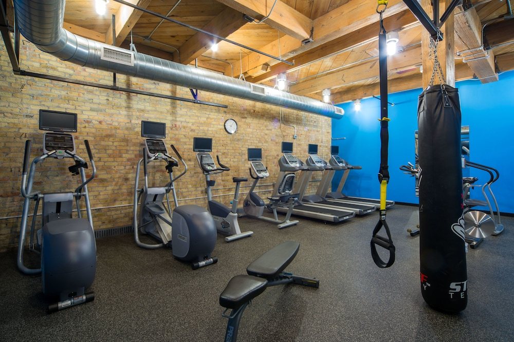 Fitness center at The Iron Horse Hotel