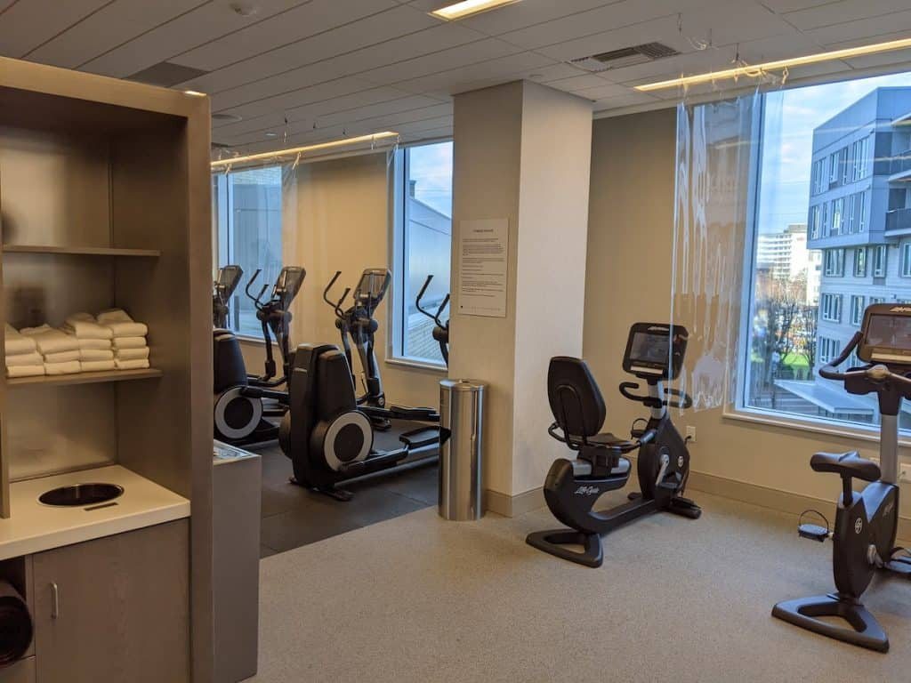 Fitness center at Hyatt Regency Portland at the Oregon Convention Center