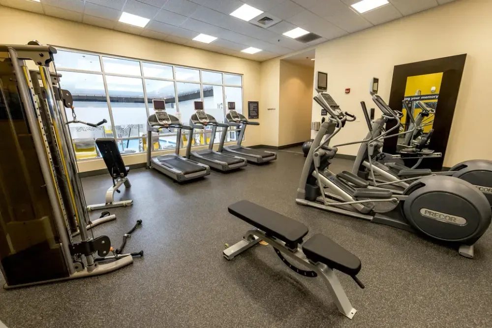 Fitness center at Hampton Inn & Suites Raleigh Downtown