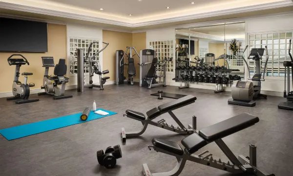 Fitness center at Little America Hotel