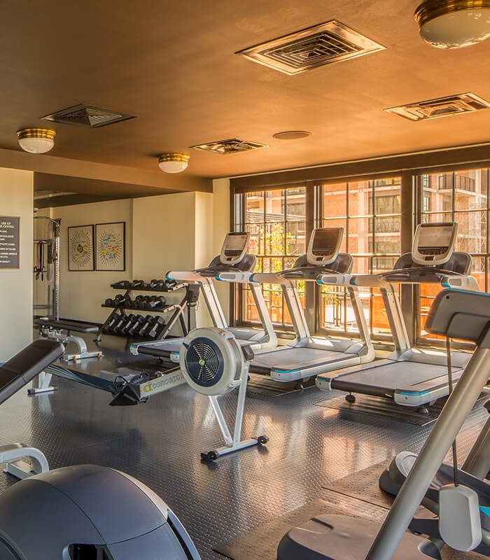 Fitness center at Hotel Emma