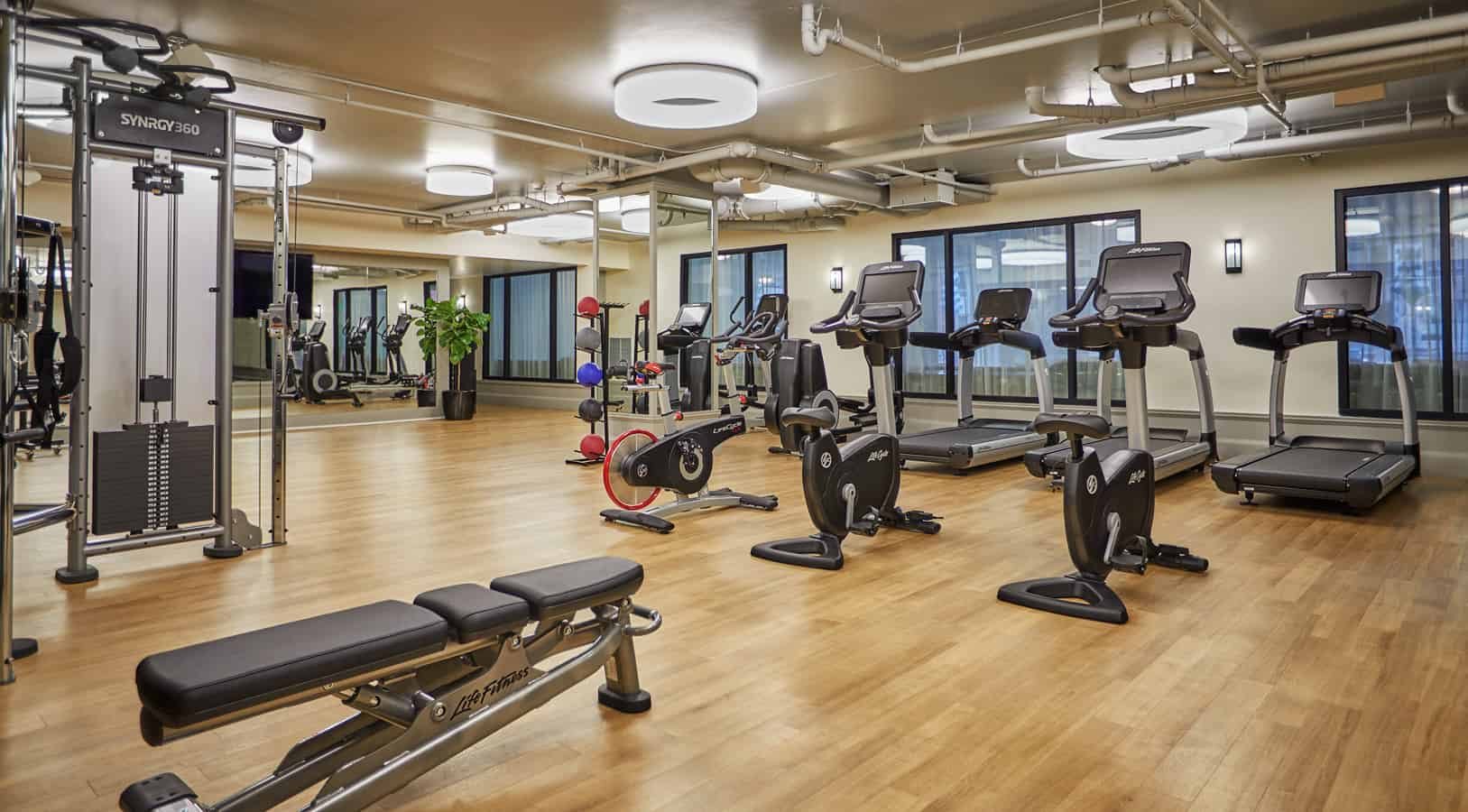 Fitness center at Pendry San Diego
