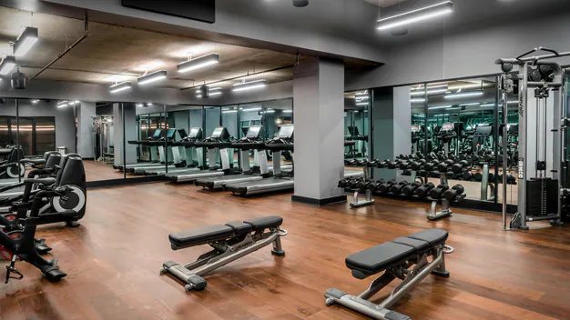 Fitness center at Perry Lane Hotel, A Luxury Collection Hotel